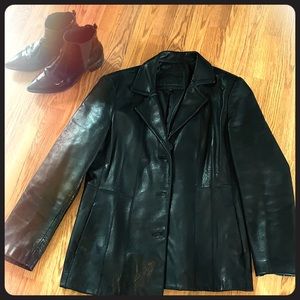 Black Avanti leather blazer styled jacket